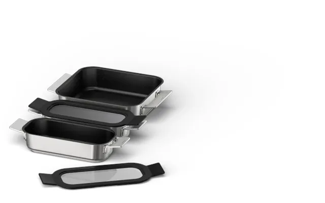 Gaggenau Ca050300 3-piece Flex Induction Cookware Set In Stainless Steel