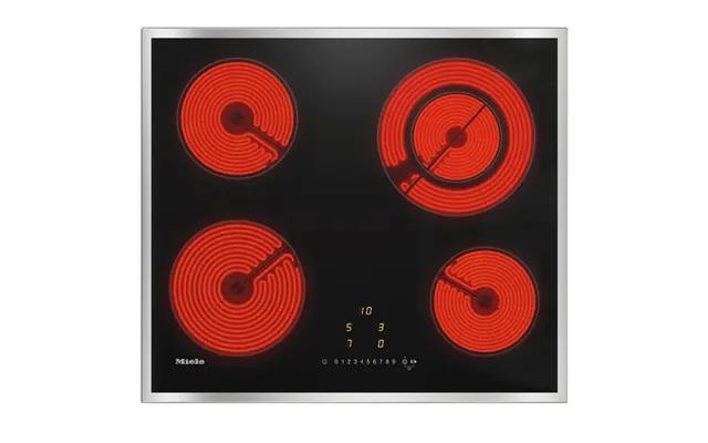 Miele Km 6520 Fr Stainless Steel 60cm Ceramic Hob In Black Glass