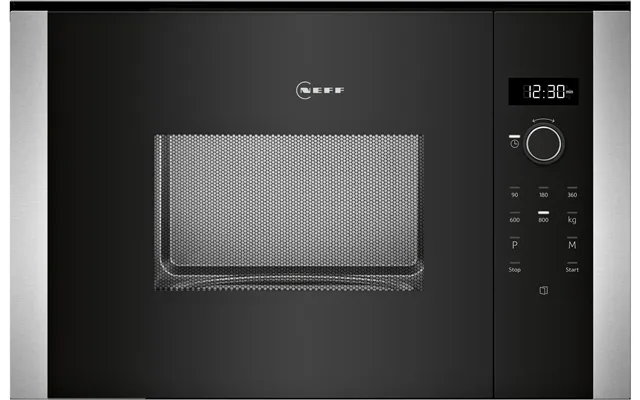 Neff Hlawd23n0b N 50 Built In Microwave Oven In Black With Stainless Steel Trim