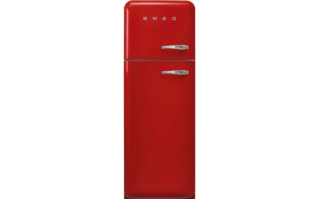 Smeg Fab30lrd6uk 50's Style 60cm Freestanding Fridge Freezer Left Hand Hinge In Red
