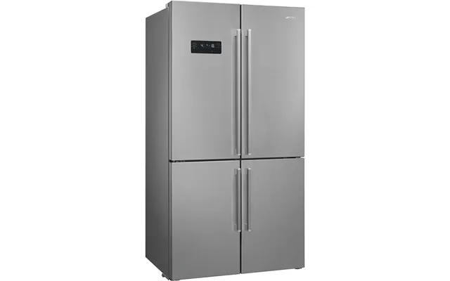 Smeg Fq60xde Free Standing American Style Quad Door Fridge Freezer In Inox