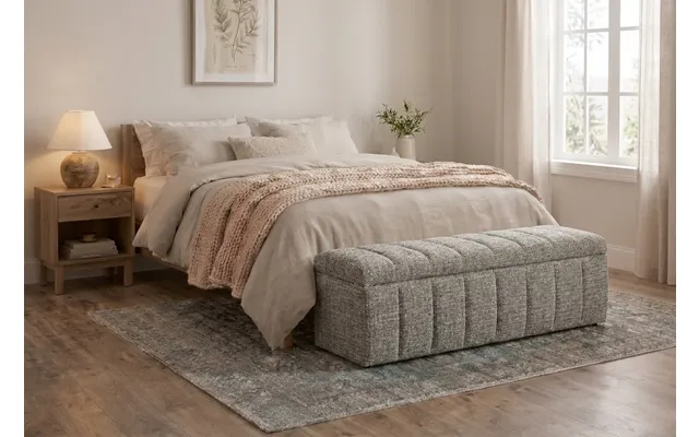 Araco Sleep Velour Bench Ashlar