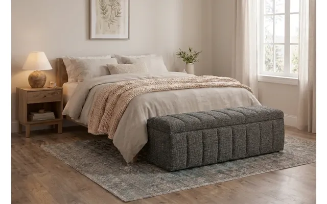 Araco Sleep Velour Bench Cinder