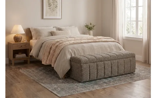 Araco Sleep Velour Bench Pebbles