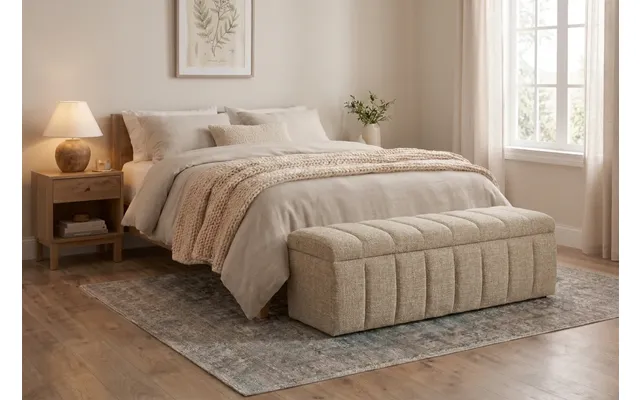 Araco Sleep Velour Bench Wicker