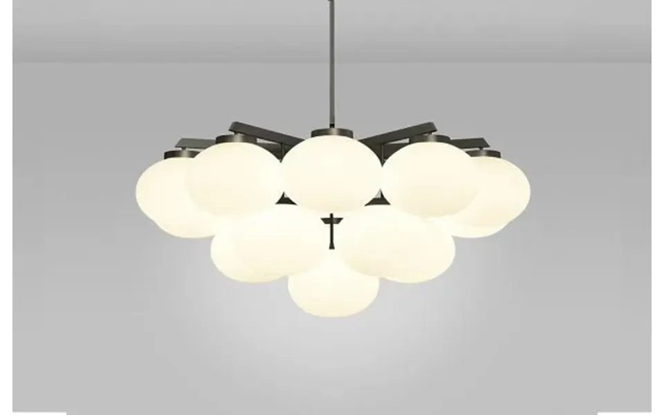Cto Lighting Cloudesley Large - Dali-a Chandelier Bronze With Matt Opal Glass