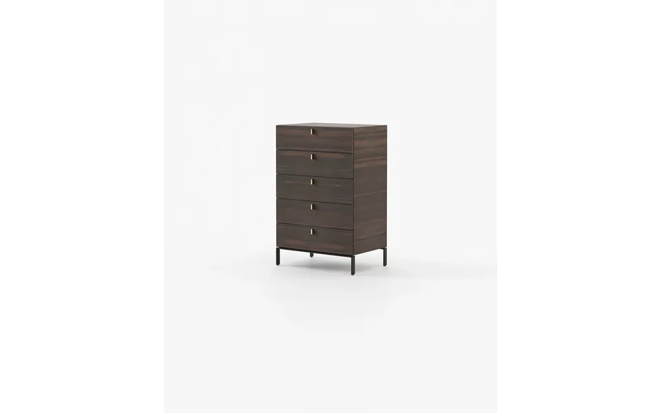 Laskasas Amber Tallboy Chest Of Drawers Smoked Eucalyptus Veneer Matte