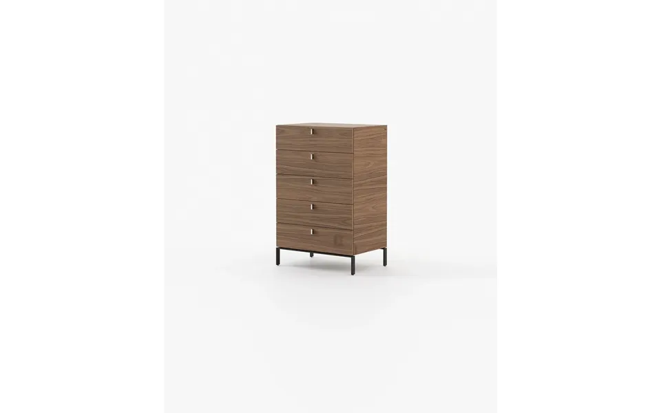 Laskasas Amber Tallboy Chest Of Drawers Walnut Veneer Matte