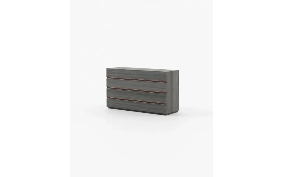 Laskasas Connor Set Of 8 Chest Of Drawers Grey Eucalyptus Veneer Matte