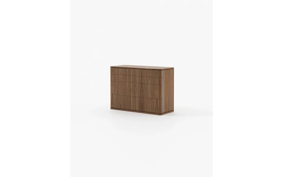 Laskasas Hilary Set Of 4 Chest Of Drawers Walnut Veneer Matte