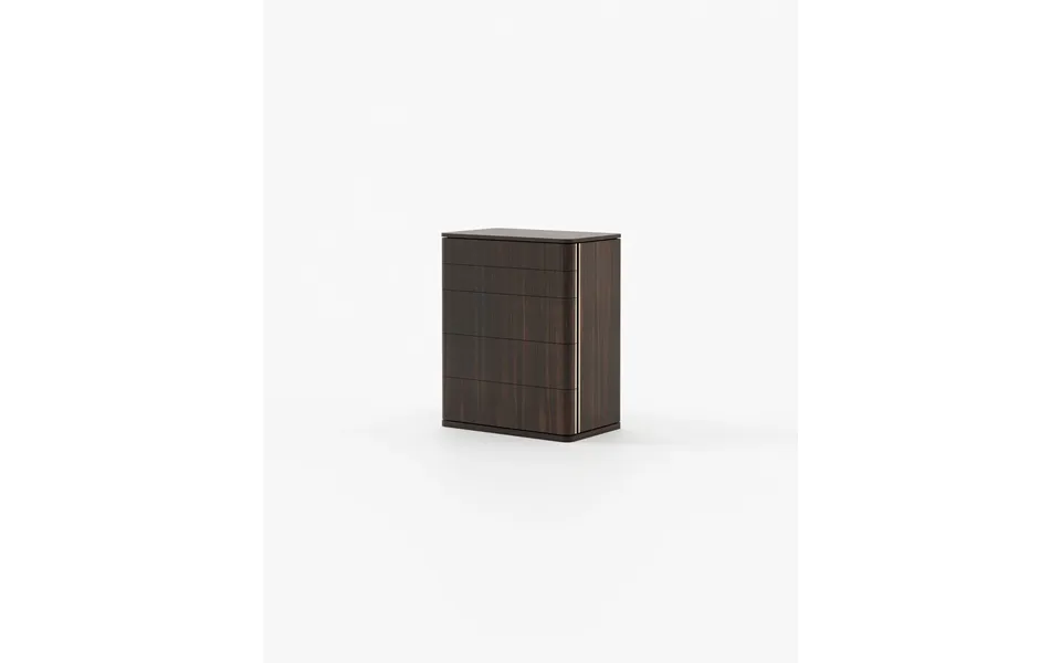 Laskasas Hilary Tallboy Chest Of Drawers Smoked Eucalyptus Veneer Matte