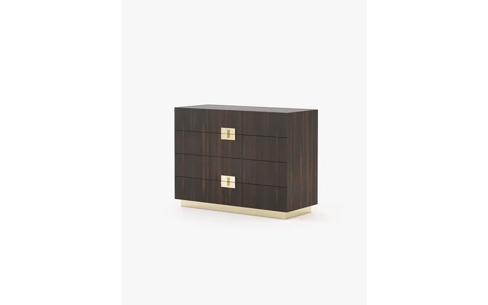 Laskasas Lady Set Of 4 Chest Of Drawers Smoked Eucalyptus Veneer Matte