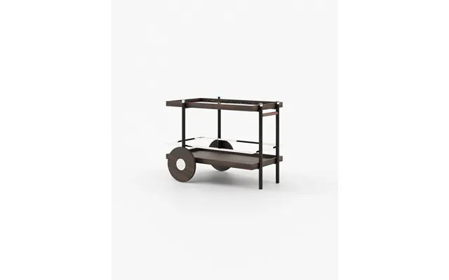 Laskasas Pitt Drink Cabinet & Trolley Smoked Eucalyptus Veneer Matte
