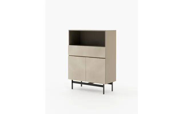 Laskasas Ralph Bar Cabinet Beige Grey Lacquer Matte