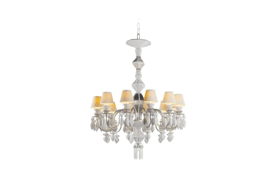 Lladro Belle De Nuit Chandelier 12 Lights - Silver Ce Uk