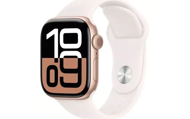 Apple Watch Series 10 Gps 42mm Rose Gold Aluminium Case With Light Blush Sport Band - S M
