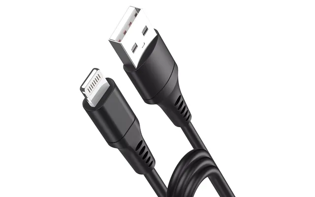 Mixx 1m Durable Lightning Charging Cable Black