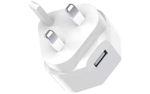 Mixx Single Port Usb A 12w Uk Wall Plug Charger White