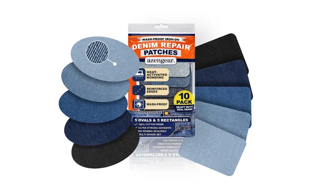 Iron-on Denim Repair Patches For Jeans 10 Pack