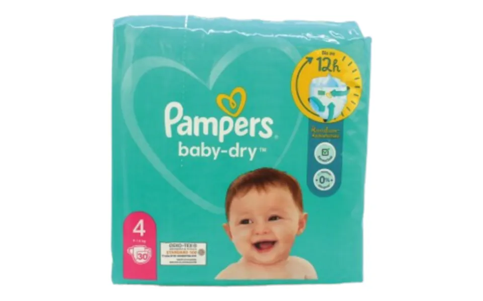 Pampers Baby-dry Nappies Size 4 Maxi 9-14 Kg - 30 Pcs