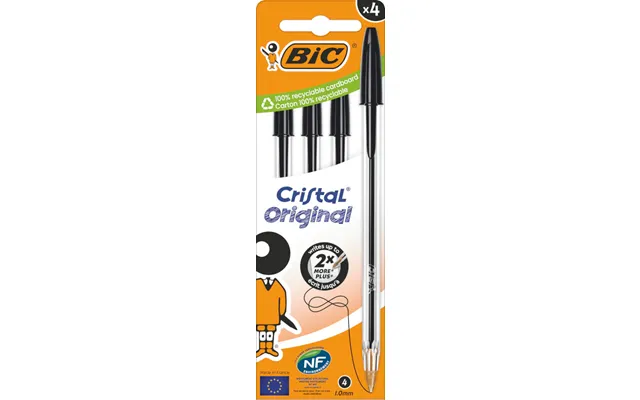 Bic 516335 Ballpoint Pen Black Stick Ballpoint Pen Medium 4 Pc S