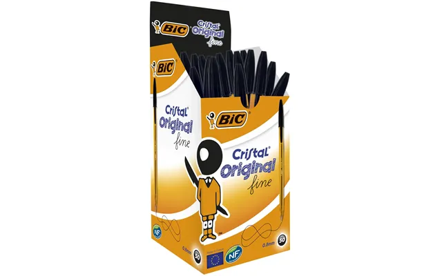 Bic 872731 Ballpoint Pen Black Stick Ballpoint Pen Fine 50 Pc S