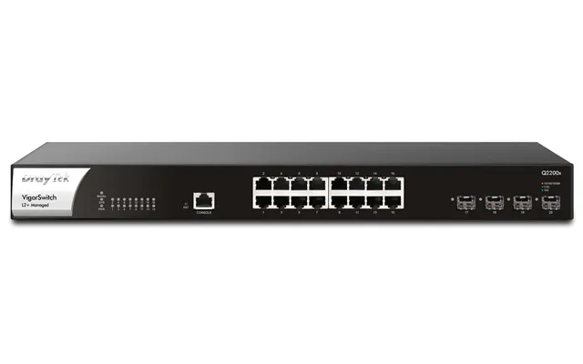 Draytek Vigorswitch Pq2200xb Managed L2 2.5g Ethernet 100 1000 2500 Power Over Ethernet Poe 1u Black