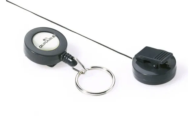 Durable 822258 Badge Holder Accessory Badge Reel Charcoal 10 Pc S