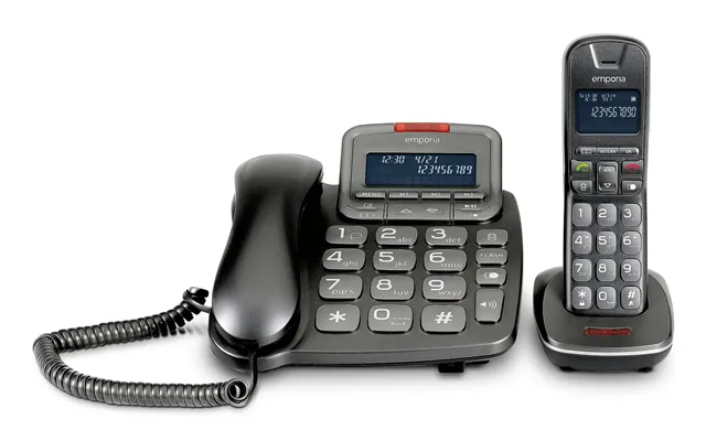 Emporia Th-21abb Analog Dect Telephone Caller Id Black