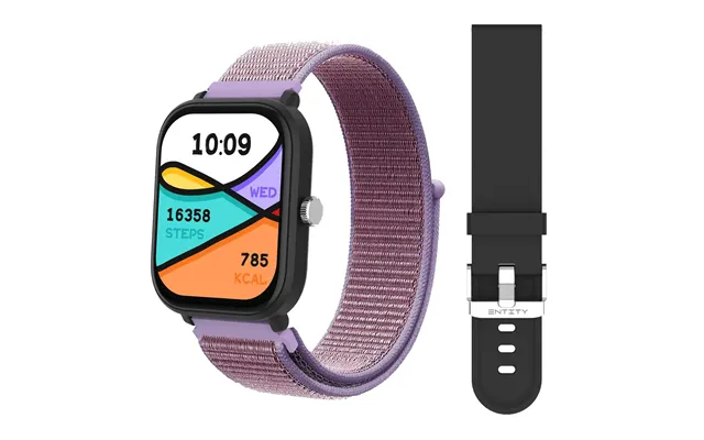 Entity Aero Lilac Nylon Strap 5.11 Cm 2.01 Tft 48.7 Mm Digital 240 X 296 Pixels Touchscreen Black