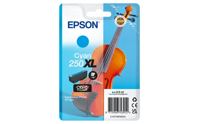 Epson Singlepack Cyan 250xl Violin Claria Photo Hd Ink