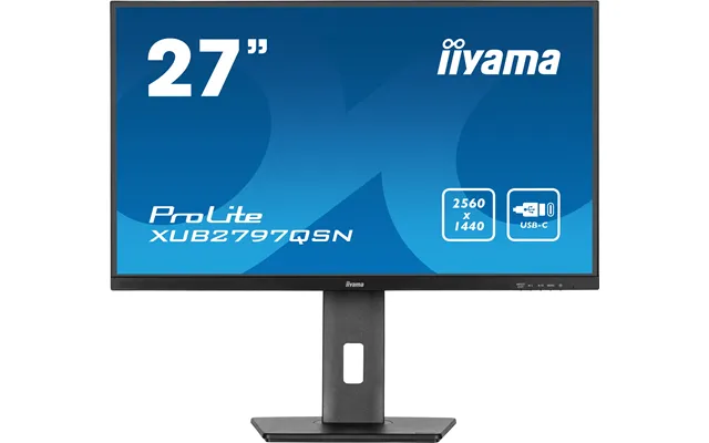 Iiyama Prolite Xub2797qsn-b1 Computer Monitor 68.6 Cm 27 2560 X 1440 Pixels Wide Quad Hd Led Black