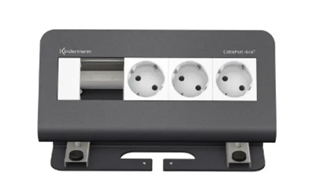 Kindermann 7430000073 Outlet Box Type F Grey - White