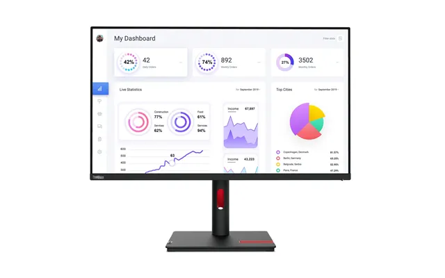 Lenovo Thinkvision T32p-30 Led Display 80 Cm 31.5 3840 X 2160 Pixels 4k Ultra Hd Black