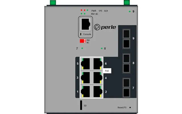 Perle Ds-509g3pp6-c2sd10-sd160 Managed L2 Gigabit Ethernet 10 100 1000 Power Over Ethernet Poe Black - Grey