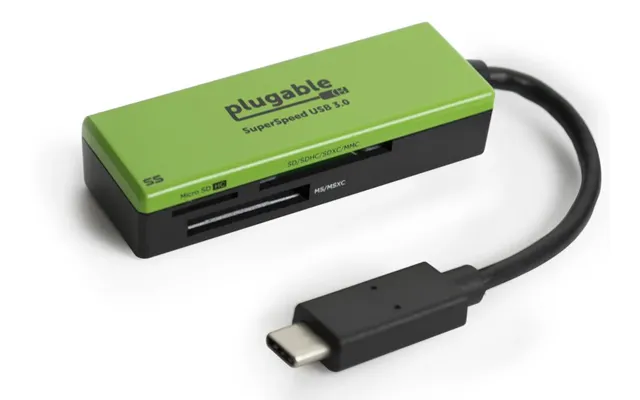Plugable Technologies Usb C Sd Card Reader - Driverless Usb C Card Reader For Sd, Micro Sd, Mmc, Or Ms Cards Compatible 