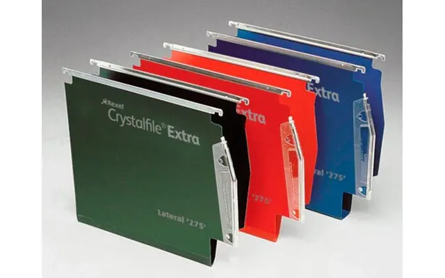 Rexel Crystalfile Extra 275 Lateral File 30mm Green 25