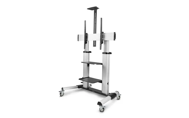 Startech.com Rolling Tv Cart Stand On Wheels For 60-100inch Flat Screens Up To 220lb 100kg - Height Adjustment Via Hand 