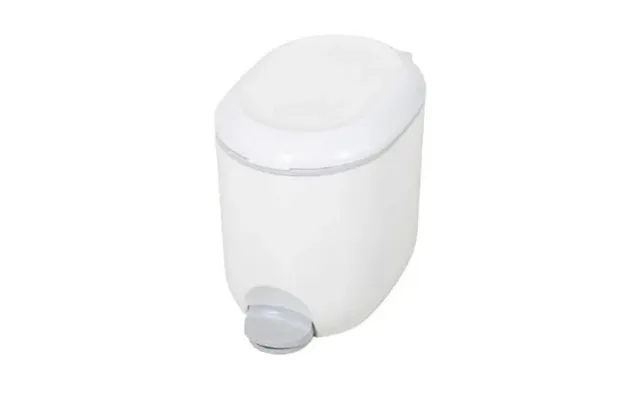 Addis 518503 Trash Can Oval White - Metallic product image