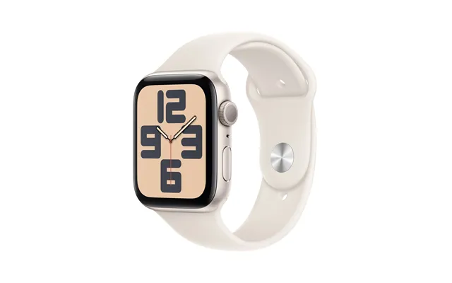 Apple Watch Se Gps 44mm Starlight Aluminium Case With Starlight Sport Band - M L