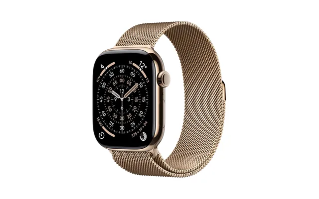 Apple Watch Series 11 Gps Cellular 46mm Gold Titanium Case With Gold Milanese Loop - S M