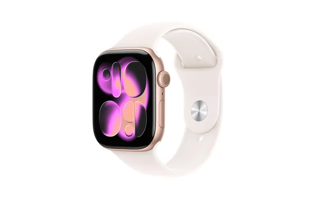 Apple Watch Series 11 Gps Cellular 46mm Rose Gold Aluminium Case With Light Blush Sport Band - M L