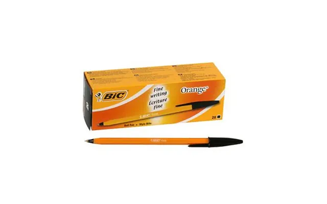 Bic Orange Fine Black Stick Ballpoint Pen 20 Pc S