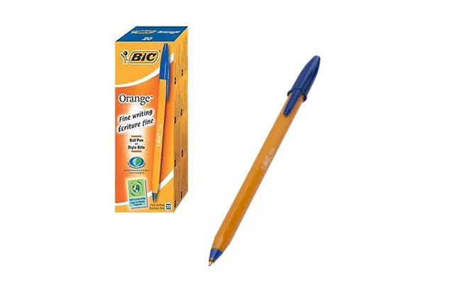 Bic Orange Fine Blue Stick Ballpoint Pen 20 Pc S