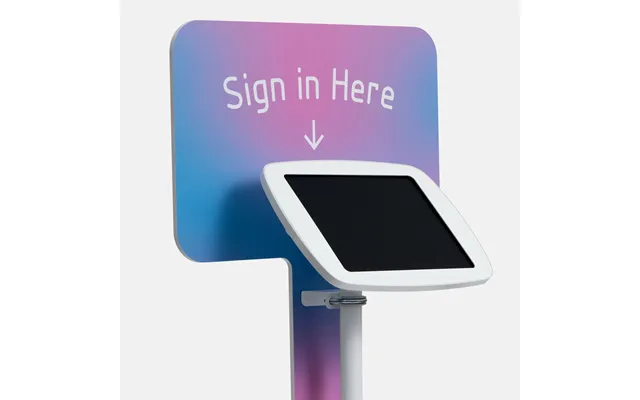 Bouncepad Floorstanding With Branding Board And Usb Cable Covered Front Camera And Home Button White Apple Ipad Air 1st 