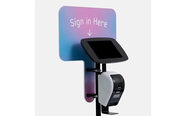 Bouncepad Floorstanding With Brother Printer Mount And Branding Board Inc Usb Cable Exposed Front Camera And Home Button
