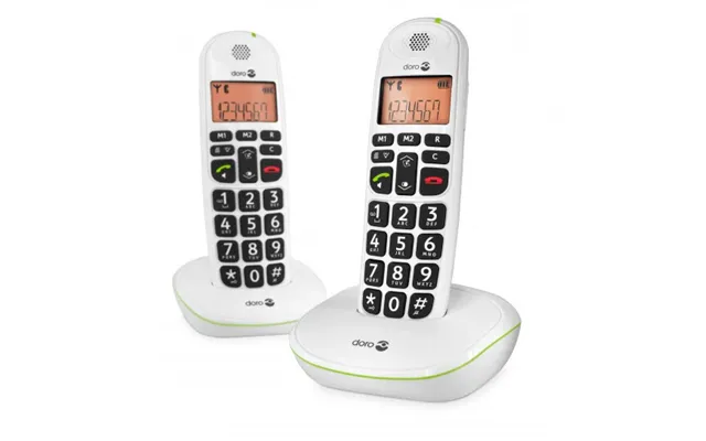 Doro Phoneeasy 100w Duo Dect Telephone Caller Id White