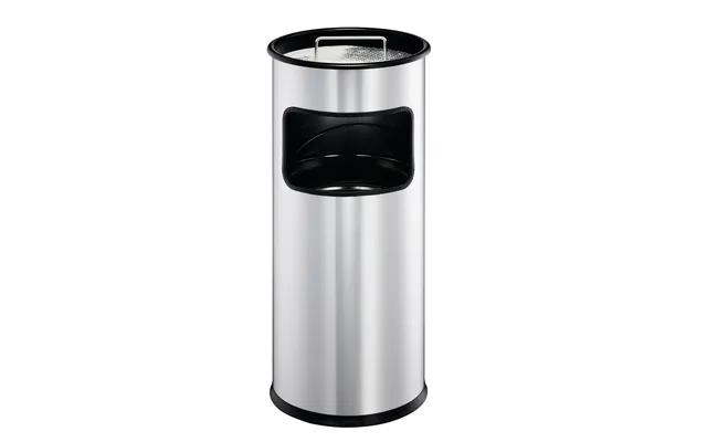 Durable 333023 Trash Can 17 L Round Metal Silver product image