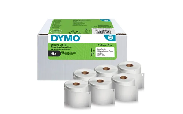 Dymo Authentic Labelwriter Shipping Labels 102 Mm X 210 Mm Self Adhesive 6 Rolls Of 140 Easy-peel Labels 840 Count For L