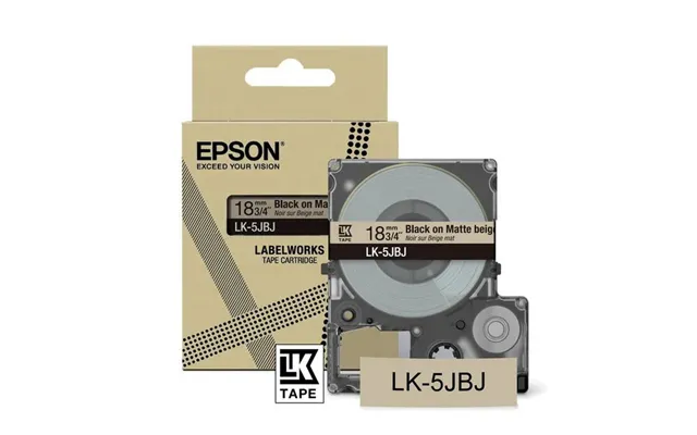 Epson Matte Tape Beige Black 18mm 8m Lk-5jbj